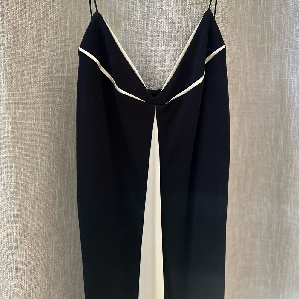 Yigal Azrouel Black and White Midi Dress